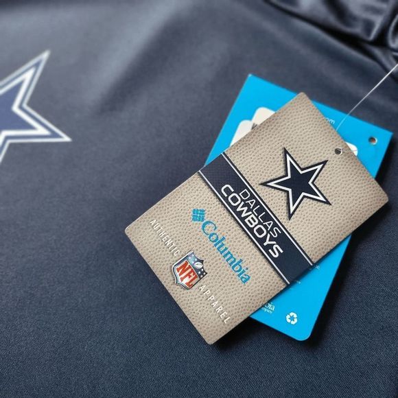NWT COLUMBIA Dallas Cowboys Terminal Tackle‎ PFG Omni-Shade T-Shirt Navy Size M - Picture 6 of 16